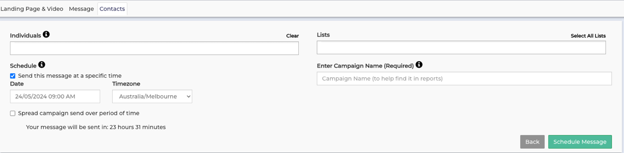 Campaign scheduling